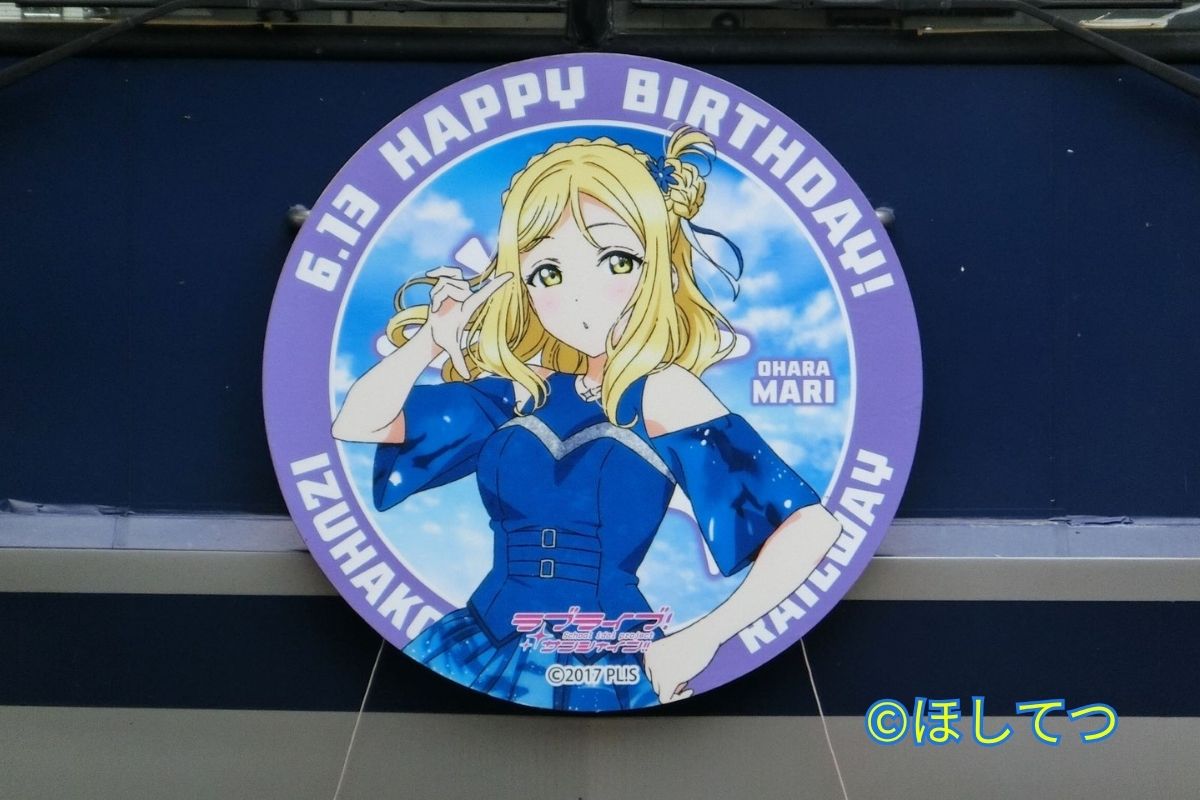 Izu-Hakone Railway 3506F HPT wrapping train with Mari Ohara birthday headmark