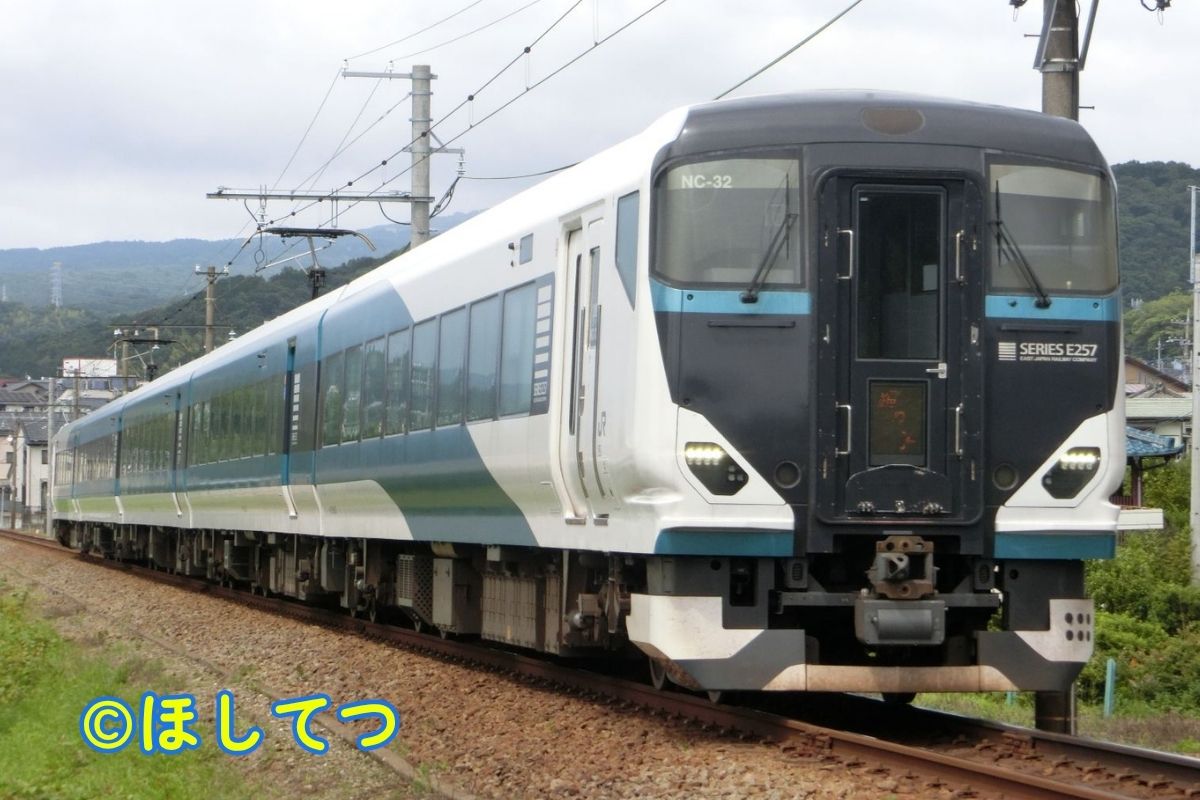 JR East E257 Series 2000 Limited Express Odoriko from Tokyo between Ohito and Takyo