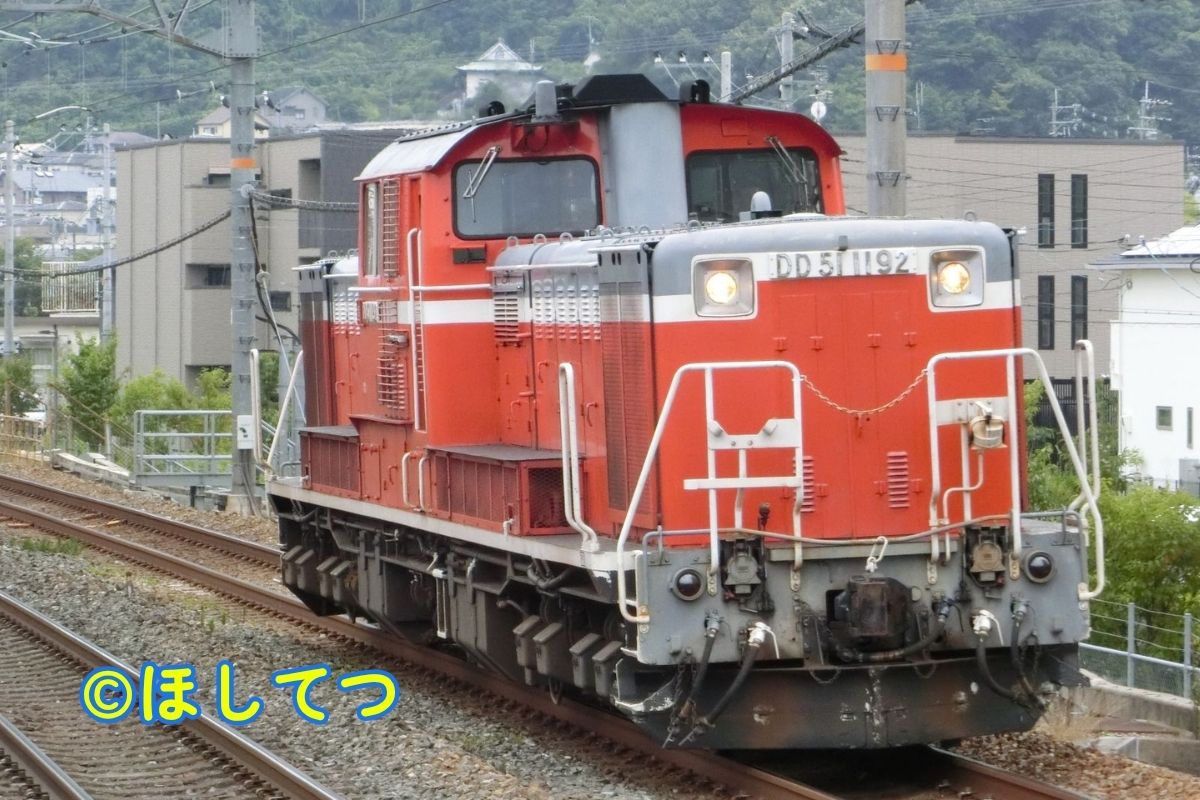 JR West DD51 diesel locomotive deadhead run at Shimamoto Station