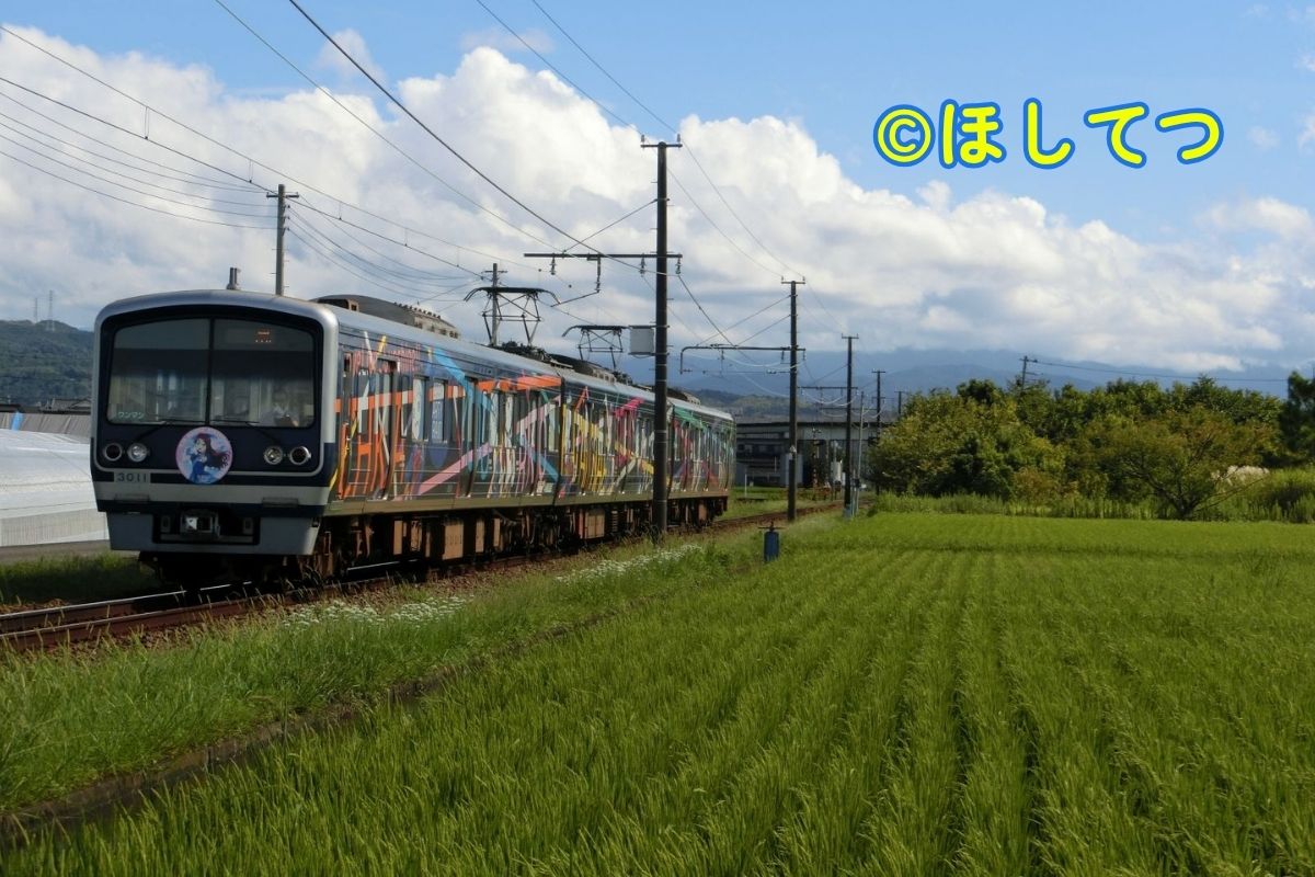 伊豆箱根鉄道駿豆線韮山駅~原木駅間 HappyPartyTrain田園風景