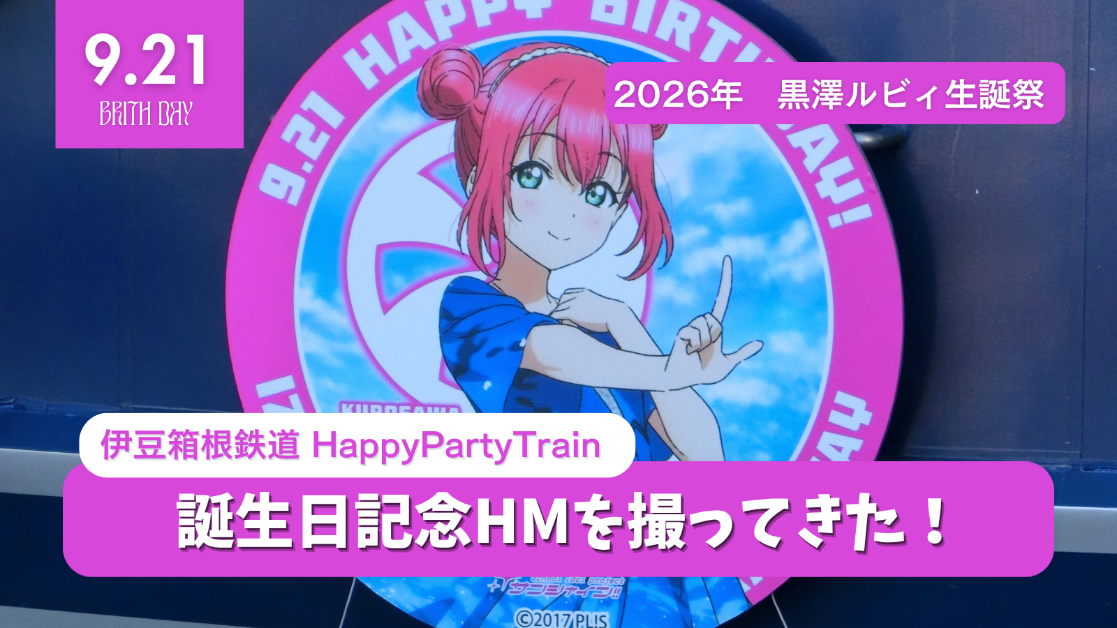 伊豆箱根鉄道3000系HappyPartyTrain W誕生日！記念ヘッドマークもWでマシマシ！？