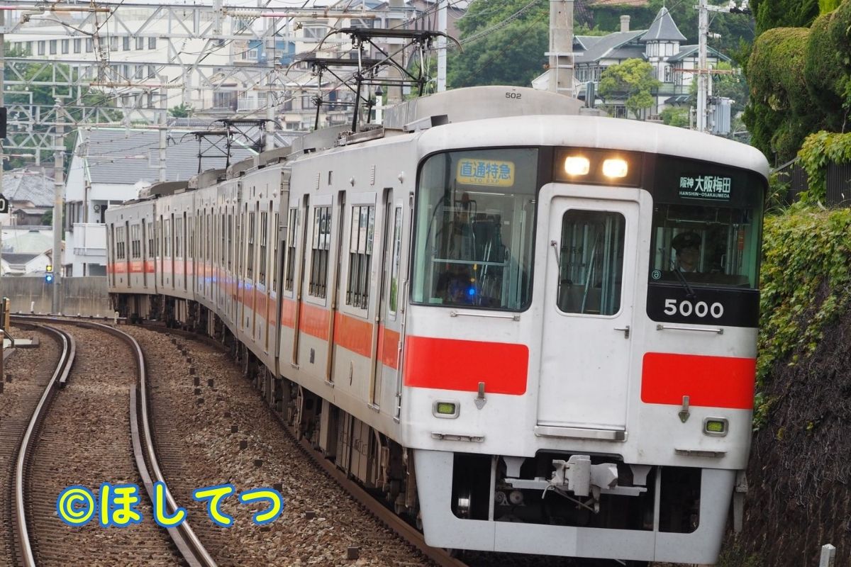 山陽電気鉄道5000系・山陽電鉄本線山陽塩屋駅～須磨浦公園駅間の写真