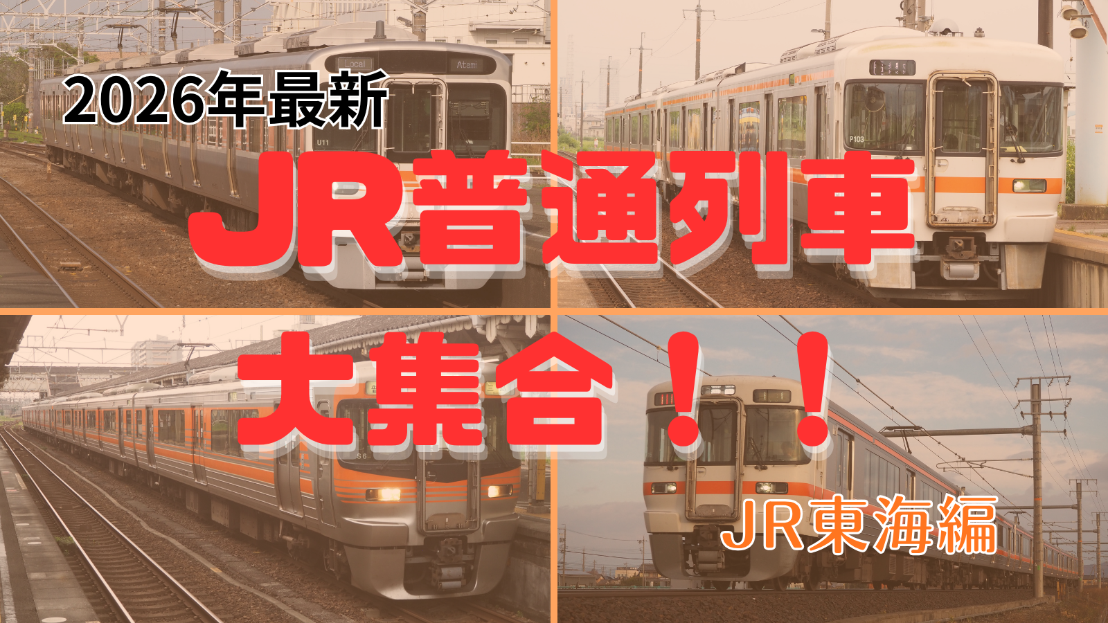 鉄道会社形式まとめ一覧シリーズ｜【2026年現在】JR東海 通勤・近郊型車両大集合！！