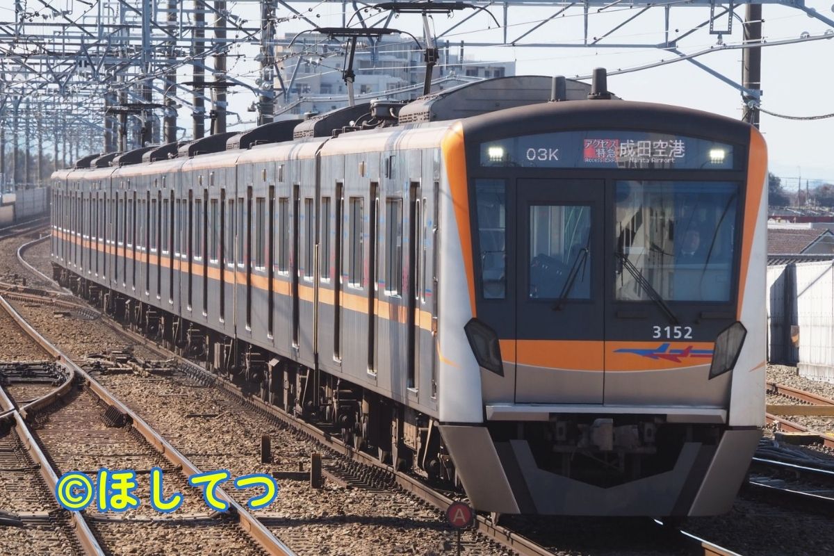 北総鉄道線新鎌ヶ谷駅で撮影した京成3100形
