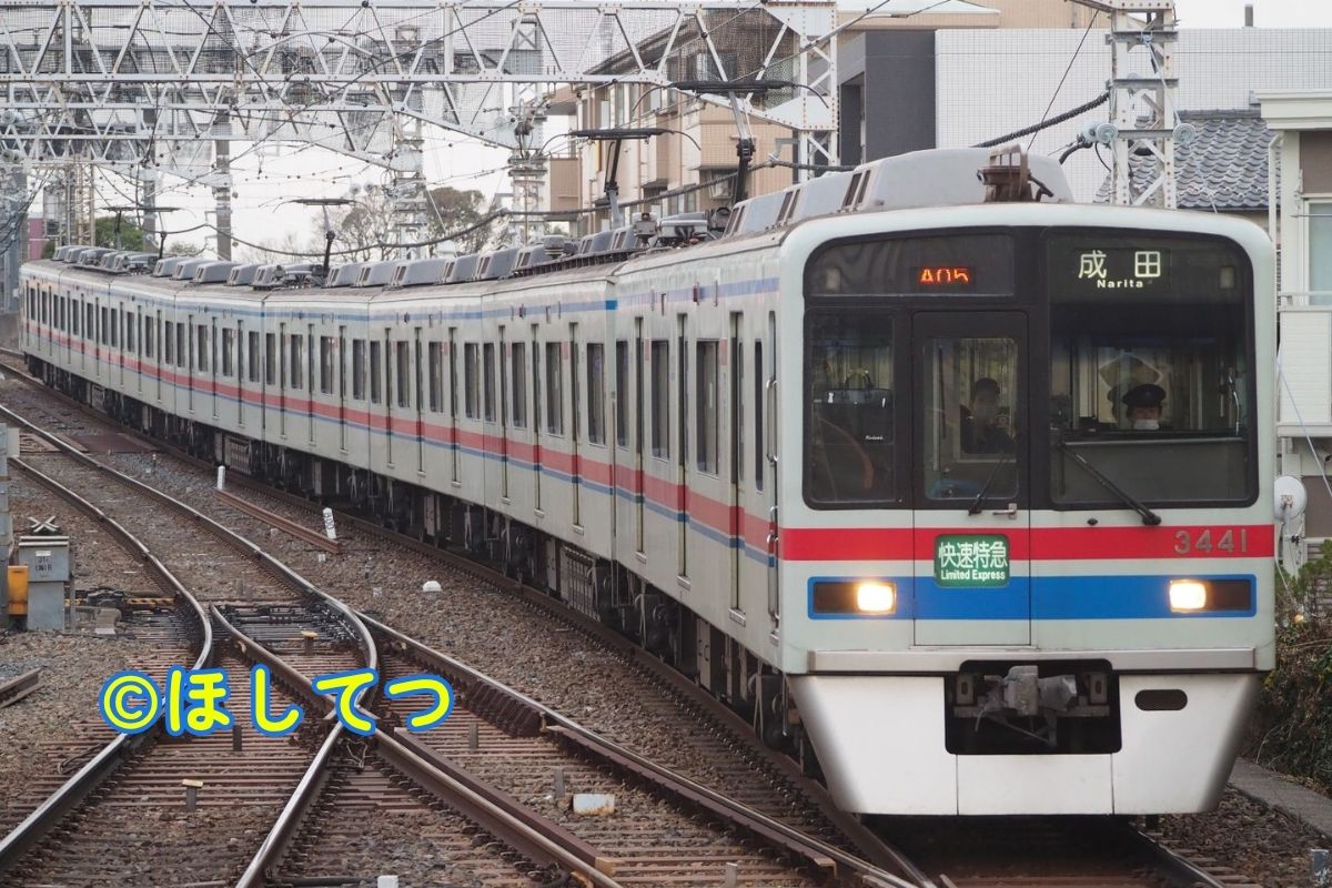 京成本線京成高砂駅で撮影した京成3400形