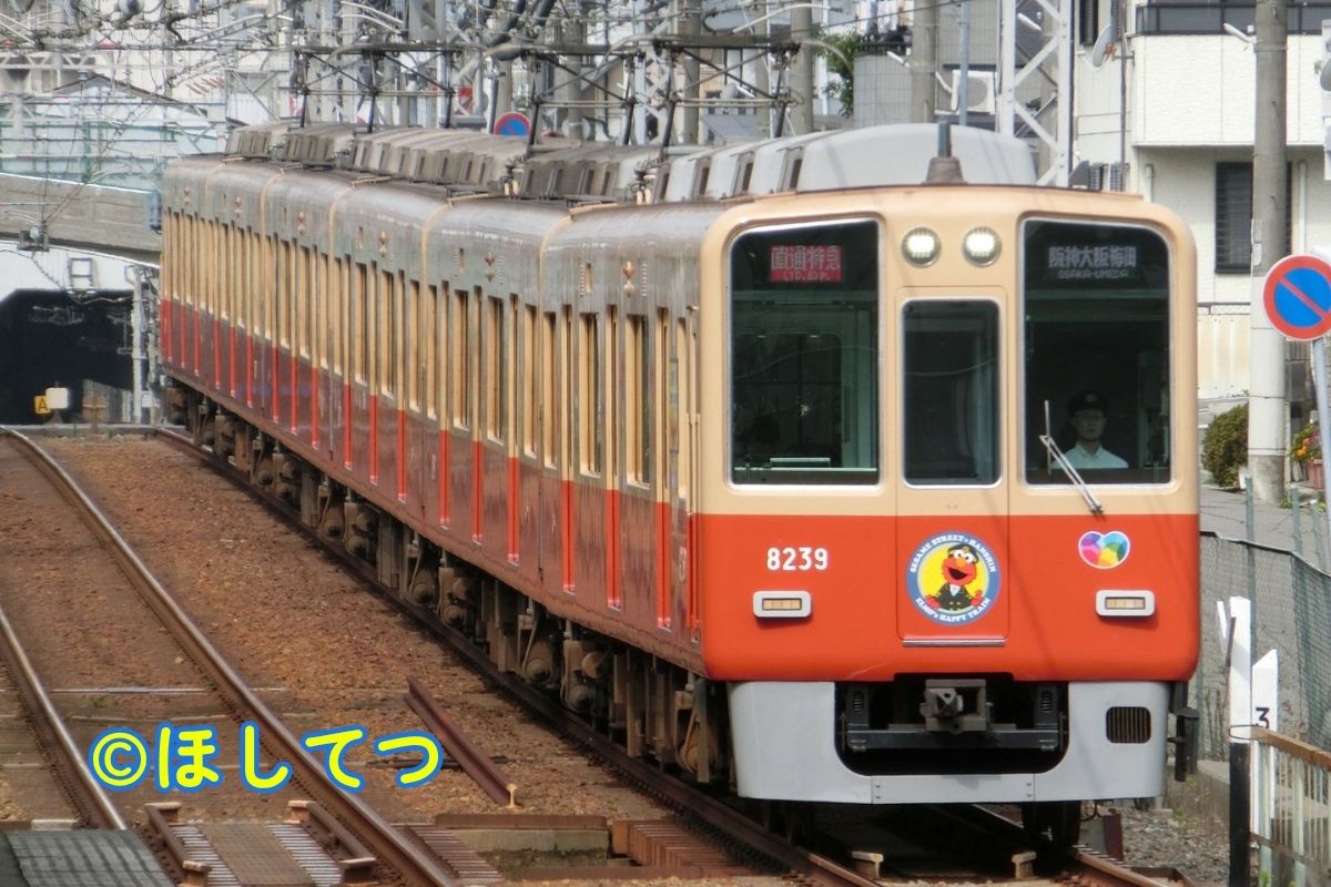 阪神電気鉄道8000系エルモハッピートレインの鉄道写真